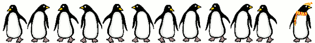 A line of penguins
